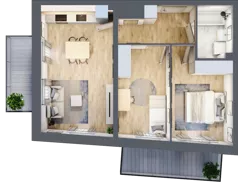 3 pokoje, mieszkanie 53,28 m², piętro 1, oferta nr LM.24, Osiedle Centrum Park, Legnica, ul. Mickiewicza 44/45