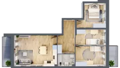 4 pokoje, mieszkanie 69,38 m², piętro 2, oferta nr LM.10, Osiedle Centrum Park, Legnica, ul. Mickiewicza 44/45