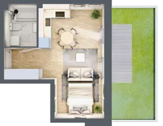 1 pokój, mieszkanie 31,26 m², parter, oferta nr LM.34, Osiedle Centrum Park, Legnica, ul. Mickiewicza 44/45
