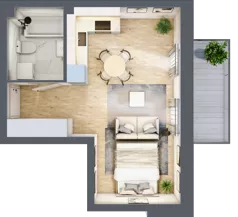 1 pokój, mieszkanie 31,15 m², piętro 1, oferta nr LM.44, Osiedle Centrum Park, Legnica, ul. Mickiewicza 44/45