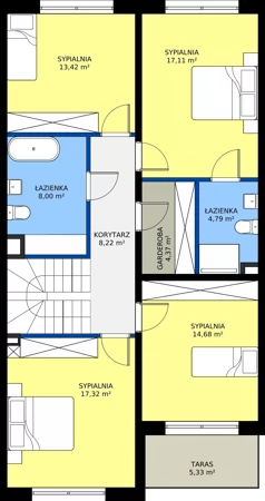 Dom 174,66 m², oferta nr E-76, Nowe Planty, Chorzów, Chorzów Stary, Maciejkowice, ul. Jałowcowa