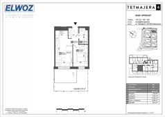 2 pokoje, mieszkanie 38,21 m², piętro 1, oferta nr A2.10, Tetmajera 4, Kościerzyna, ul. Kazimierza Przerwy-Tetmajera 4A