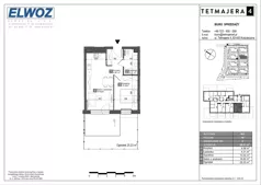 2 pokoje, mieszkanie 38,21 m², piętro 1, oferta nr A2.10, Tetmajera 4, Kościerzyna, ul. Kazimierza Przerwy-Tetmajera 4A