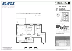 3 pokoje, mieszkanie 65,12 m², piętro 1, oferta nr A2.14, Tetmajera 4, Kościerzyna, ul. Kazimierza Przerwy-Tetmajera 4A