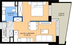 1 pokój, mieszkanie 36,24 m², piętro 1, oferta nr M 14A, Stary Dworzec, Kartuzy, ul. Dworcowa