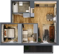 3 pokoje, mieszkanie 50,31 m², piętro 3, oferta nr M 39A, Stary Dworzec, Kartuzy, ul. Dworcowa