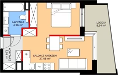 1 pokój, mieszkanie 36,31 m², piętro 2, oferta nr M 30A, Stary Dworzec, Kartuzy, ul. Dworcowa