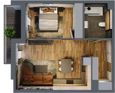 2 pokoje, mieszkanie 42,82 m², piętro 3, oferta nr M 71B, Stary Dworzec, Kartuzy, ul. Dworcowa