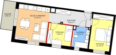 3 pokoje, mieszkanie 51,69 m², piętro 2, oferta nr M 85C, Stary Dworzec, Kartuzy, ul. Dworcowa