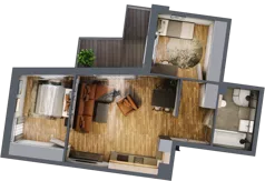 3 pokoje, mieszkanie 54,95 m², piętro 1, oferta nr M 83C, Stary Dworzec, Kartuzy, ul. Dworcowa