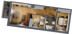 3 pokoje, mieszkanie 49,98 m², piętro 3, oferta nr M 88C, Stary Dworzec, Kartuzy, ul. Dworcowa