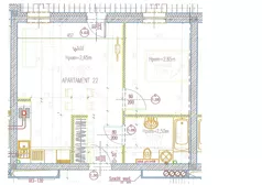 2 pokoje, apartament inwestycyjny 44,85 m², piętro 1, oferta nr 22, Perła Mórz, Sianożęty, ul. Lotnicza 1