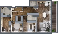 4 pokoje, mieszkanie 115,65 m², piętro 5, oferta nr C 5.2, Melody Loft, Łódź, Śródmieście, Śródmieście-Wschód, ul. Pomorska 72/74