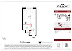 1 pokój, mieszkanie 25,25 m², piętro 1, oferta nr C.1.87, Home Factory etap IV, Warszawa, Praga Północ, Pelcowizna, ul. Kotsisa