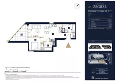2 pokoje, mieszkanie 49,33 m², piętro 2, oferta nr C12, Rezydencja Zegrze III, Zegrze, ul. Groszkowskiego 22A