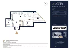 2 pokoje, mieszkanie 55,06 m², piętro 1, oferta nr C35, Rezydencja Zegrze III, Zegrze, ul. Groszkowskiego 22A