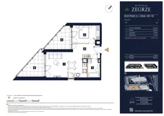 2 pokoje, mieszkanie 46,81 m², piętro 1, oferta nr D78, Rezydencja Zegrze III, Zegrze, ul. Groszkowskiego 22A