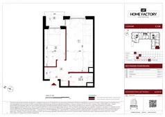 2 pokoje, mieszkanie 44,76 m², piętro 1, oferta nr C.1.91, Home Factory etap IV, Warszawa, Praga Północ, Pelcowizna, ul. Kotsisa