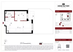 2 pokoje, mieszkanie 39,60 m², piętro 1, oferta nr H.1.145, Home Factory etap V, Warszawa, Praga Północ, Pelcowizna, ul. Kotsisa