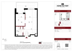 2 pokoje, mieszkanie 40,96 m², parter, oferta nr E.0.59, Home Factory etap V, Warszawa, Praga Północ, Pelcowizna, ul. Kotsisa