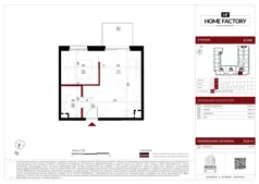 2 pokoje, mieszkanie 33,26 m², piętro 1, oferta nr E.1.63, Home Factory etap V, Warszawa, Praga Północ, Pelcowizna, ul. Kotsisa