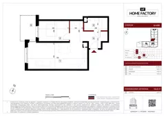 2 pokoje, mieszkanie 49,45 m², piętro 4, oferta nr E.4.83, Home Factory etap V, Warszawa, Praga Północ, Pelcowizna, ul. Kotsisa