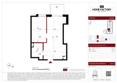 2 pokoje, mieszkanie 42,14 m², piętro 6, oferta nr E.6.94, Home Factory etap V, Warszawa, Praga Północ, Pelcowizna, ul. Kotsisa