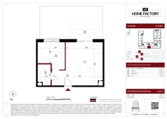 2 pokoje, mieszkanie 41,66 m², piętro 1, oferta nr E.1.66, Home Factory etap V, Warszawa, Praga Północ, Pelcowizna, ul. Kotsisa
