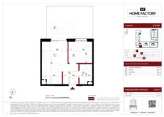 2 pokoje, mieszkanie 32,76 m², piętro 1, oferta nr G.1.126, Home Factory etap V, Warszawa, Praga Północ, Pelcowizna, ul. Kotsisa