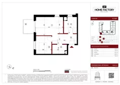 2 pokoje, mieszkanie 40,23 m², piętro 1, oferta nr G.1.127, Home Factory etap V, Warszawa, Praga Północ, Pelcowizna, ul. Kotsisa