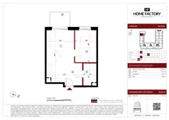 2 pokoje, mieszkanie 39,60 m², piętro 1, oferta nr H.1.145, Home Factory etap V, Warszawa, Praga Północ, Pelcowizna, ul. Kotsisa
