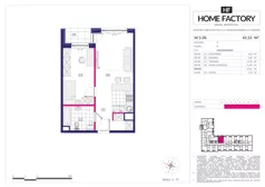 2 pokoje, mieszkanie 42,52 m², piętro 5, oferta nr M 5.06, Home Factory etap III, Warszawa, Praga Północ, Pelcowizna, ul. Kotsisa