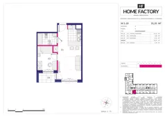 2 pokoje, mieszkanie 35,35 m², piętro 5, oferta nr M 5.18, Home Factory etap III, Warszawa, Praga Północ, Pelcowizna, ul. Kotsisa