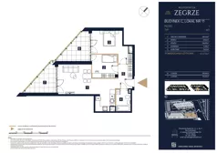 3 pokoje, mieszkanie 63,27 m², piętro 1, oferta nr C11, Rezydencja Zegrze III, Zegrze, ul. Groszkowskiego 22A