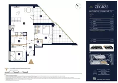 3 pokoje, mieszkanie 70,50 m², piętro 2, oferta nr C13, Rezydencja Zegrze III, Zegrze, ul. Groszkowskiego 22A