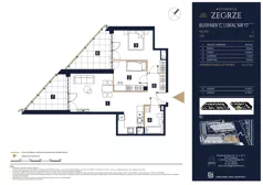 3 pokoje, mieszkanie 63,27 m², piętro 2, oferta nr C17, Rezydencja Zegrze III, Zegrze, ul. Groszkowskiego 22A