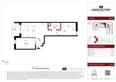 3 pokoje, mieszkanie 54,01 m², piętro 1, oferta nr B.1.45, Home Factory etap IV, Warszawa, Praga Północ, Pelcowizna, ul. Kotsisa