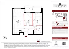 3 pokoje, mieszkanie 57,20 m², piętro 1, oferta nr C.1.93, Home Factory etap IV, Warszawa, Praga Północ, Pelcowizna, ul. Kotsisa