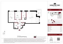 3 pokoje, mieszkanie 67,80 m², piętro 3, oferta nr C.3.106, Home Factory etap IV, Warszawa, Praga Północ, Pelcowizna, ul. Kotsisa
