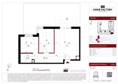 3 pokoje, mieszkanie 53,90 m², parter, oferta nr E.0.60, Home Factory etap V, Warszawa, Praga Północ, Pelcowizna, ul. Kotsisa