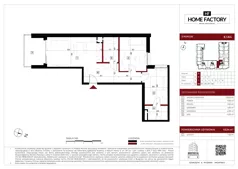 3 pokoje, mieszkanie 63,54 m², piętro 1, oferta nr E.1.64, Home Factory etap V, Warszawa, Praga Północ, Pelcowizna, ul. Kotsisa