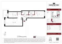 3 pokoje, mieszkanie 68,98 m², piętro 1, oferta nr E.1.65, Home Factory etap V, Warszawa, Praga Północ, Pelcowizna, ul. Kotsisa