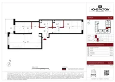 3 pokoje, mieszkanie 68,98 m², piętro 2, oferta nr E.2.71, Home Factory etap V, Warszawa, Praga Północ, Pelcowizna, ul. Kotsisa