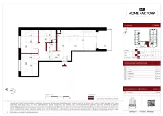 3 pokoje, mieszkanie 60,58 m², piętro 1, oferta nr F.1.108, Home Factory etap V, Warszawa, Praga Północ, Pelcowizna, ul. Kotsisa