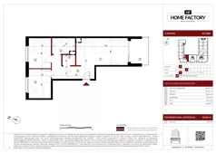 3 pokoje, mieszkanie 60,58 m², piętro 1, oferta nr G.1.125, Home Factory etap V, Warszawa, Praga Północ, Pelcowizna, ul. Kotsisa