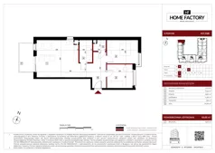 3 pokoje, mieszkanie 63,05 m², piętro 1, oferta nr H.1.146, Home Factory etap V, Warszawa, Praga Północ, Pelcowizna, ul. Kotsisa