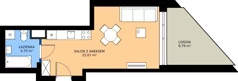 1 pokój, mieszkanie 29,78 m², piętro 2, oferta nr C42, Rezydencja Zegrze III, Zegrze, ul. Groszkowskiego 22A
