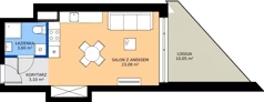 1 pokój, mieszkanie 29,78 m², piętro 1, oferta nr C08, Rezydencja Zegrze III, Zegrze, ul. Groszkowskiego 22A