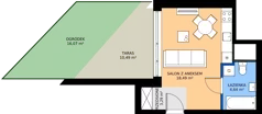 1 pokój, mieszkanie 26,42 m², parter, oferta nr C01, Rezydencja Zegrze III, Zegrze, ul. Groszkowskiego 22A