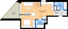 3 pokoje, mieszkanie 78,29 m², piętro 4, oferta nr C24, Rezydencja Zegrze III, Zegrze, ul. Groszkowskiego 22A